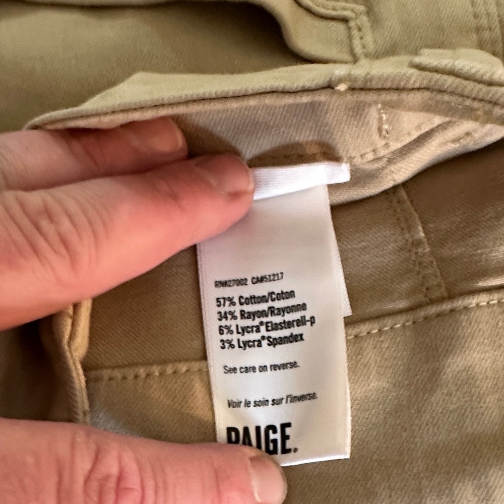 PAIGE Tan Utility Trousers - Picture 3 of 8